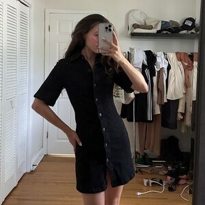 Black denim dress